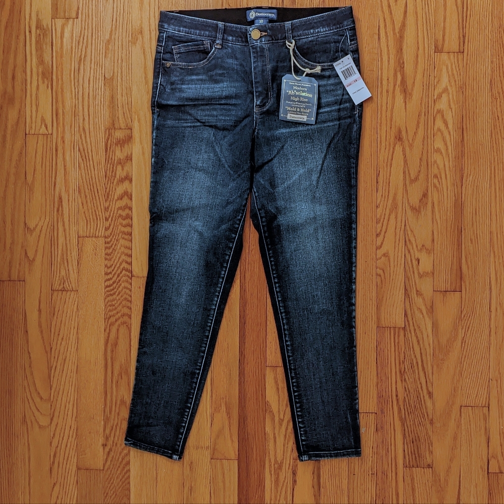 NWT Democracy Ab Solution High Rise Ankle Jeans, Blue
